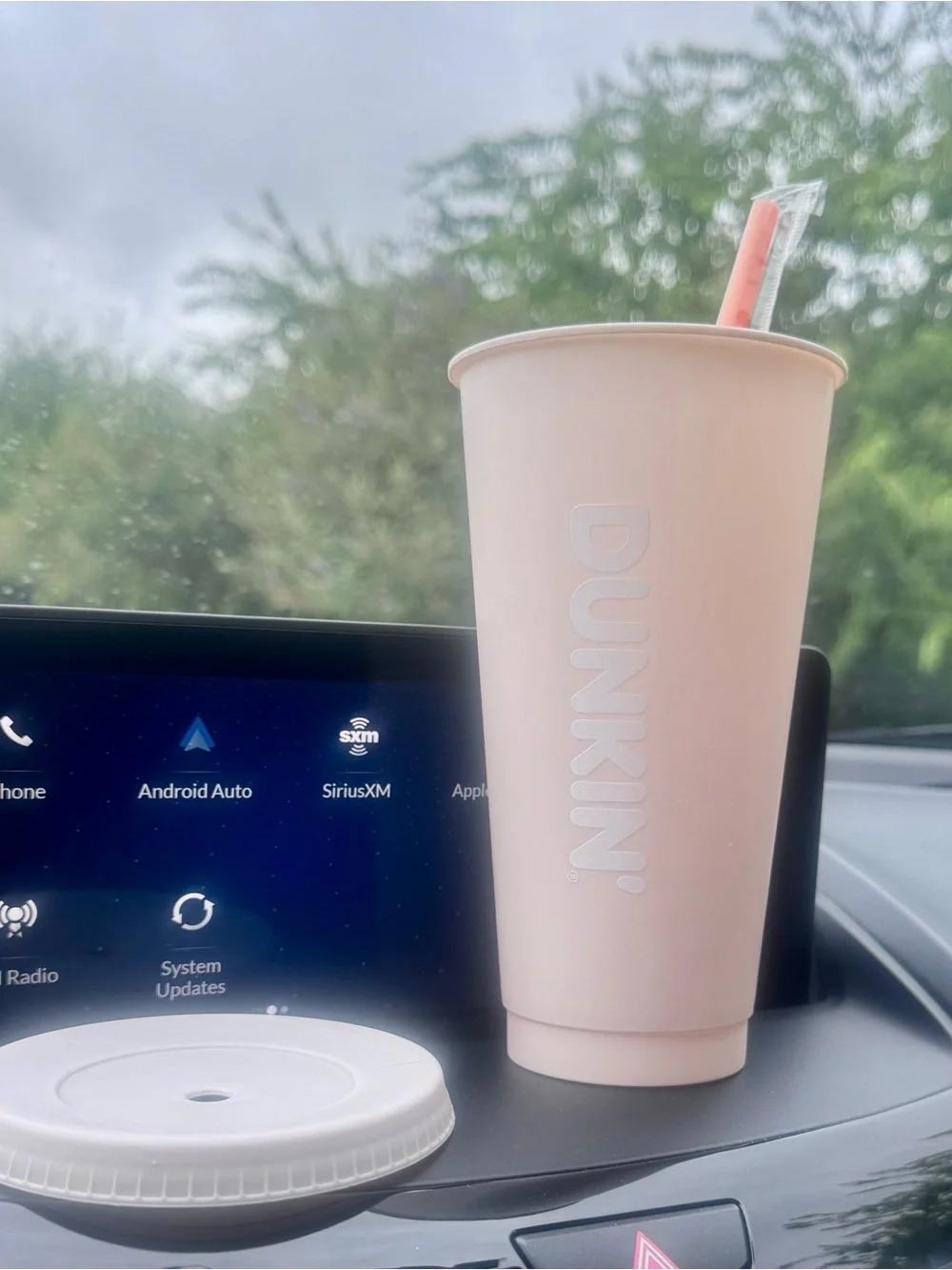Parker Pink Paper Cup with Orange Straw